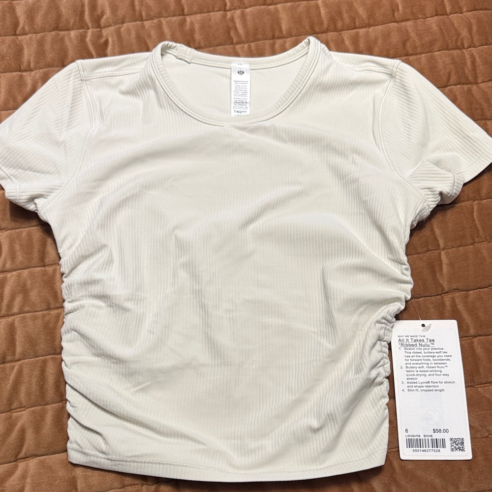 lululemon athletica Cream Short Sleeve Tee